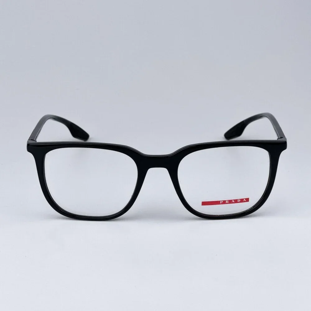 Prada Linea Rossa PS01OV 1AB1O1 Women BRAND NEW Eyeglasses Black Square
